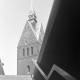 Archiv der Region Hannover, ARH NL Mellin 01-176/0016, Blick von der Treppe der U-Bahn-Station "Markthalle/Landtag" auf die Marktkirche, Hannover