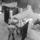 ARH NL Mellin 02-164/0018, Blick von oben auf Pferdeboxen in einem Stall