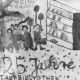 Stadtarchiv Neustadt a. Rbge., ARH Slg. Bartling 330, "Meine Traum-Bücherei: 125 Jahre Stadtbibliothek", von Kindern gemaltes Plakat