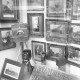 ARH Slg. Bartling 693, Mittelstraße 28, Foto Adolf Köster, Blick ins Schaufenster, gestaltet zum Thema "150 Jahre Photographie" (mit alten Fotos und Kameras)