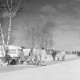 ARH Slg. Bartling 1212, Nordufer, zahlreiche Spaziergänger in winterlicher Kleidung auf dem Uferweg am Campingplatz Mardorf in leicht verschneitem Gelände, Steinhuder Meer