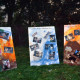 ARH Slg. Bürgerbüro 132, Ausstellungstafeln auf einem Fest für mehr Kinderfreundlichkeit vor dem neuem Rathaus, Hannover