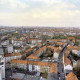 Archiv der Region Hannover, ARH Slg. Bürgerbüro 659, Blick vom Bredero Hochhaus Lister Tor auf die Stadt, Hannover-Oststadt