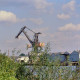 Archiv der Region Hannover, ARH Slg. Bürgerbüro 772, Blick auf einen Hafenkran am Mittellandkanal, Herrenhause-Stöcken