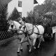 Archiv der Region Hannover, ARH Slg. Weber 02-112/0001, Zwei Personen auf einer Pferdekutsche zum Muttertag, Gehrden